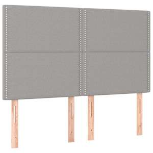 Box spring postel s matrací světle šedá 140 x 200 cm textil - obrázek 5