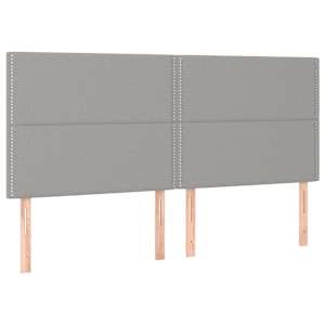 Box spring postel s matrací světle šedá 200 x 200 cm textil - obrázek 5