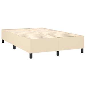 Box spring postelja z vzmetnico krem 120x200 cm blago - slika 4