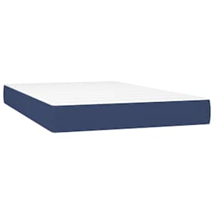 Box spring postelja z vzmetnico moder 120x200 cm blago - slika 6