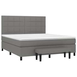 Box spring postel s matrací tmavě šedá 180x200 cm textil - obrázek 3