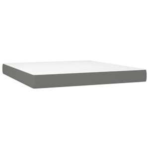 Box spring postel s matrací tmavě šedá 180x200 cm textil - obrázek 6