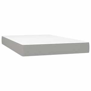 Box spring postelja z vzmetnico svetlo siva 120x200 cm blago - slika 6