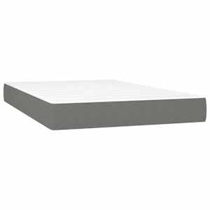 Box spring postelja z vzmetnico temno siva 120x200 cm blago - slika 6