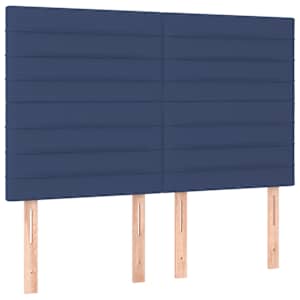 Box spring postel s matrací modrá 140x190 cm textil - obrázek 5