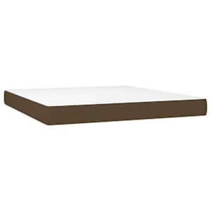 Box spring postel s matrací tmavě hnědá 180x200 cm textil - obrázek 6