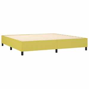 Box spring postel s matrací světle zelená 200x200 cm textil - obrázek 5