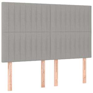 Box spring postel s matrací světle šedá 140 x 190 cm textil - obrázek 5