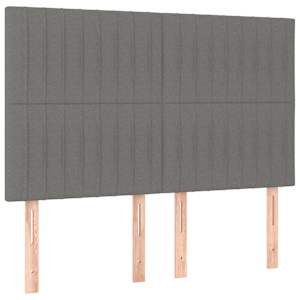 Box spring postel s matrací tmavě šedá 140x200 cm textil - obrázek 5