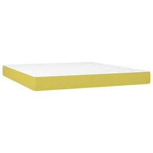 Box spring postel s matrací světle zelená 180 x 200 cm textil - obrázek 6