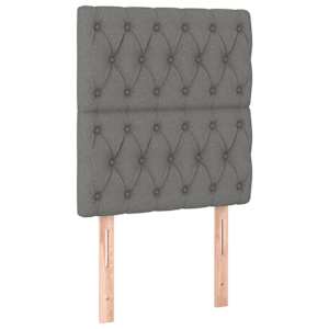 Box spring postel s matrací tmavě šedá 80 x 200 cm textil - obrázek 5