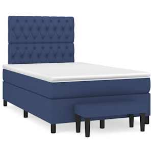 Box spring postel s matrací modrá 120x200 cm textil - obrázek 2