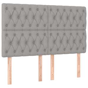 Box spring postel s matrací světle šedá 140 x 200 cm textil - obrázek 5