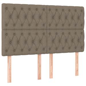 Box spring postel s matrací taupe 160x200 cm textil - obrázek 5