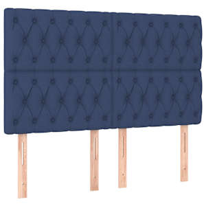 Box spring postel s matrací modrá 160x200 cm textil - obrázek 5
