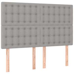Box spring postel s matrací světle šedá 140 x 200 cm textil - obrázek 5