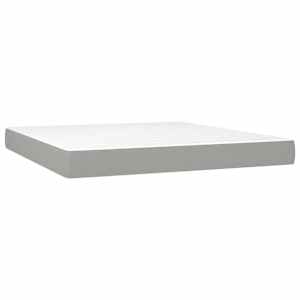 Box spring postel s matrací světle šedá 180 x 200 cm textil - obrázek 6