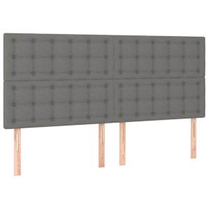 Box spring postel s matrací tmavě šedá 200x200 cm textil - obrázek 5