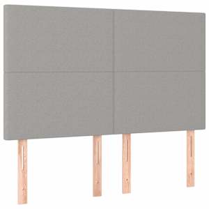 Box spring postel s matrací světle šedá 140 x 190 cm textil - obrázek 5