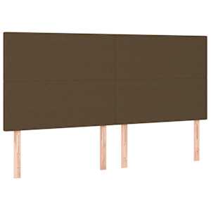 Box spring postel s matrací tmavě hnědá 200x200 cm textil - obrázek 5