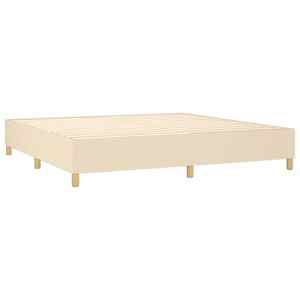 Box spring postel s matrací krémová 200x200 cm textil - obrázek 4