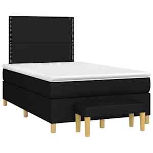 Box spring postel s matrací černá 120x200 cm textil - obrázek 4