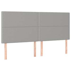 Box spring postel s matrací světle šedá 180 x 200 cm textil - obrázek 5