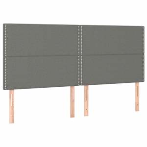 Box spring postel s matrací tmavě šedá 200x200 cm textil - obrázek 5