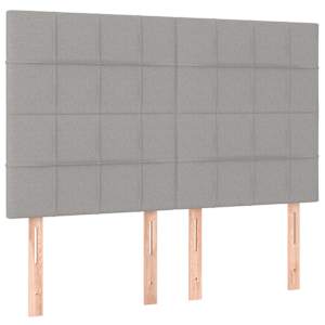 Box spring postel s matrací světle šedá 140 x 190 cm textil - obrázek 5