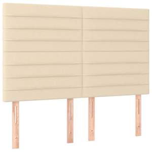 Box spring postel s matrací krémová 140x190 cm textil - obrázek 5