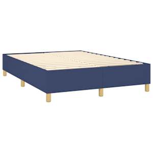 Box spring postel s matrací modrá 140x190 cm textil - obrázek 4