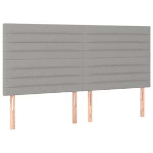 Box spring postel s matrací světle šedá 180 x 200 cm textil - obrázek 5