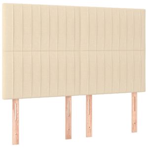 Box spring postel s matrací krémová 140x190 cm textil - obrázek 5
