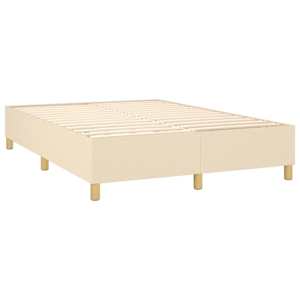 Box spring postel s matrací krémová 140x190 cm textil - obrázek 4