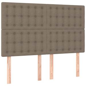 Box spring postel s matrací taupe 140x190 cm textil - obrázek 5
