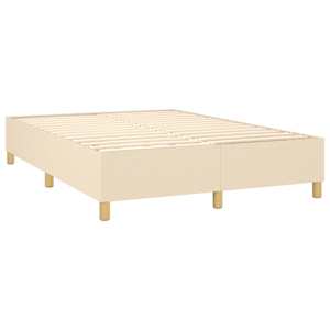 Box spring postel s matrací krémová 140x190 cm textil - obrázek 4