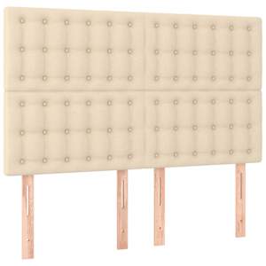 Box spring postel s matrací krémová 140x190 cm textil - obrázek 5