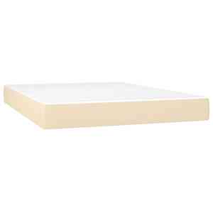 Box spring postel s matrací krémová 140x190 cm textil - obrázek 6