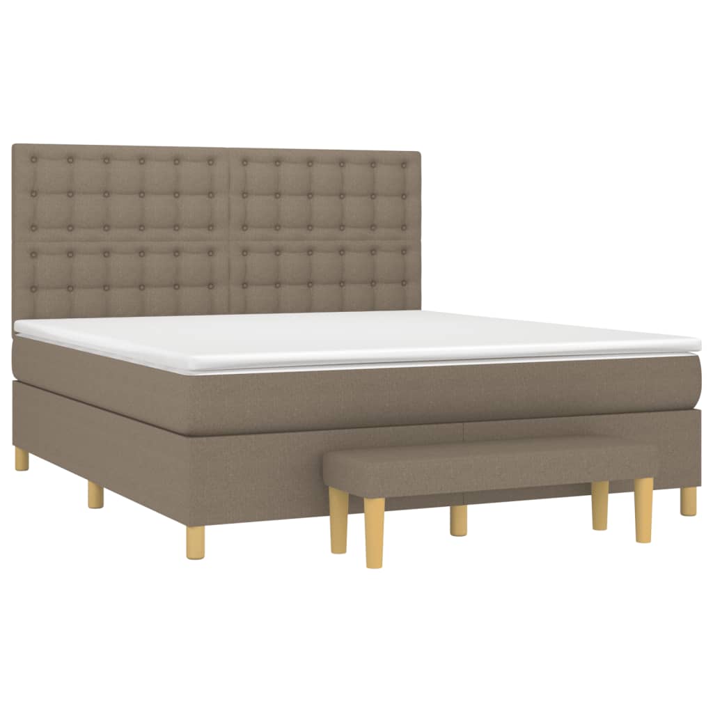 Thumbnail - vidaXL Boxspringbett mit Matratze Taupe 180x200 cm Stoff