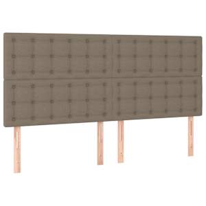 Box spring postelja z vzmetnico taupe 180x200 cm blago - slika 5