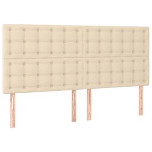 Box spring postel s matrací krémová 200x200 cm textil - obrázek 5