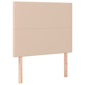 Box spring postelja z vzmetnico kapučino 90x190 cm umetno usnje - slika 5