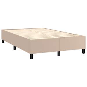 Box spring postelja z vzmetnico kapučino 120x200cm umetno usnje - slika 4