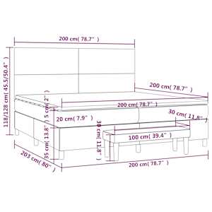Box spring postel s matrací cappuccino 200 x 200 cm umělá kůže - obrázek 8