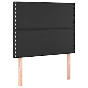 Box spring postelja z vzmetnico črna 120x200 cm umetno usnje - slika 5