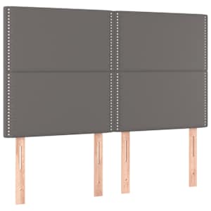 Box spring postel s matrací šedá 140 x 190 cm umělá kůže - obrázek 5