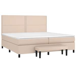 vidaXL &Kappa;&rho;&epsilon;&beta;ά&tau;&iota; Boxspring &mu;&epsilon; &Sigma;&tau;&rho;ώ&mu;&alpha; &Kappa;&alpha;&pi;&omicron;&upsilon;&tau;&sigma;ί&nu;&omicron; 200x200&epsilon;&kappa;.&alpha;&pi;ό &Sigma;&upsilon;&nu;&theta;.&Delta;έ&rho;&mu;&alpha;