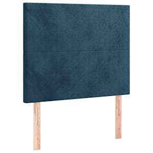 Box spring postel s matrací tmavě modrá 80 x 200 cm samet - obrázek 5