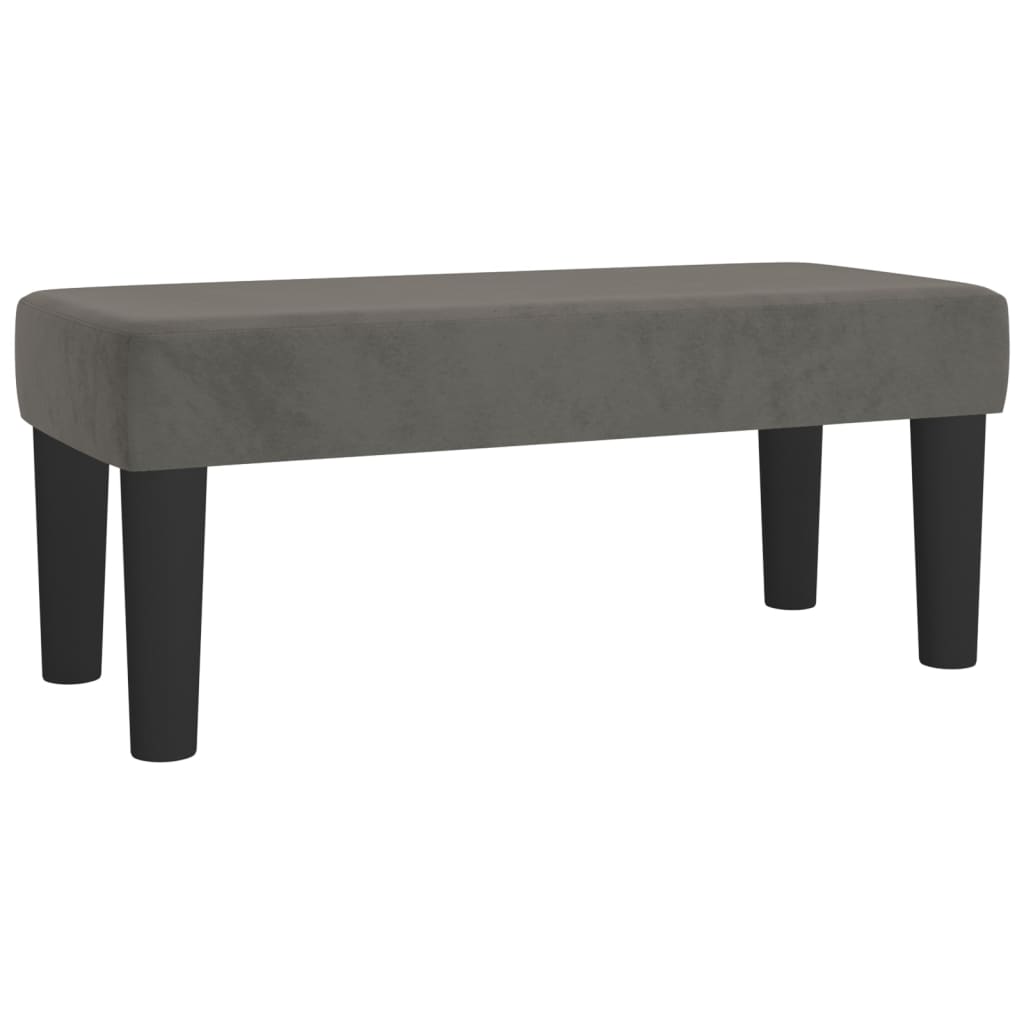 Pat box spring cu saltea, gri închis, 90x190 cm, catifea