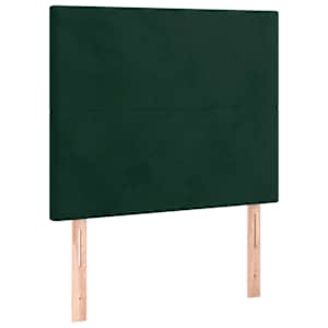 Box spring postelja z vzmetnico temno zelena 100x200 cm žamet - slika 5